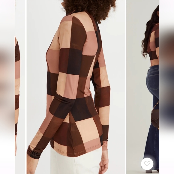 A.L.C.James Top Color: Ganache Multi M NWT - Picture 3 of 13